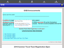 Tablet Screenshot of gburybaseball.com